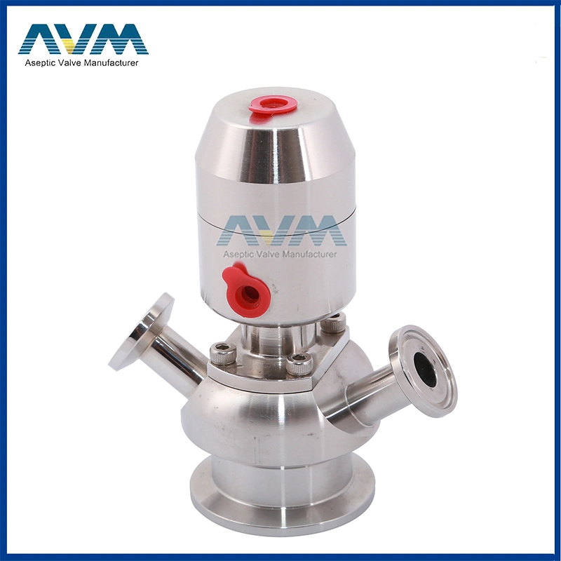 10bar Stainless Steel Manual Aseptic Flush Bottom Valve with Steam Inlet Pipe